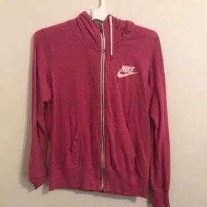 Nike pink zip up large